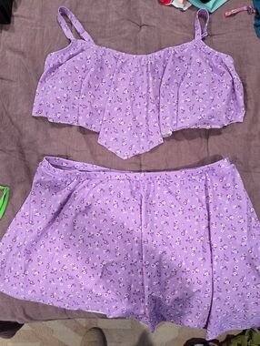 Purple Floral Bikini Set